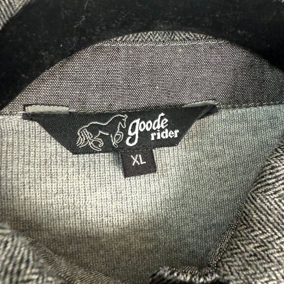 Goode Rider Sweater Womens Extra Fine Merino Wool Blend Henley Polo Gray Size XL - Picture 3 of 8